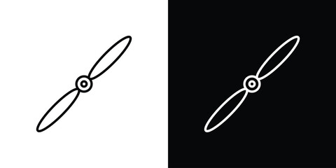 Airscrew icon on white background - editable stroke vector illustration eps10 © iconic