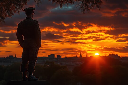 Memorial Day moment of silence honoring fallen soldiers