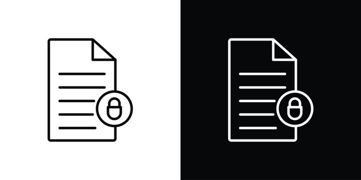Code of conduct icon on white background - editable stroke vector illustration eps10