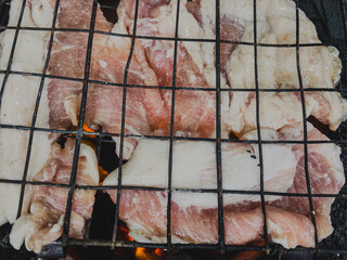 chicken on the grill