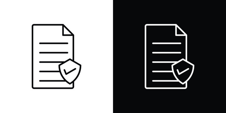 License icon on white background - editable stroke vector illustration eps10