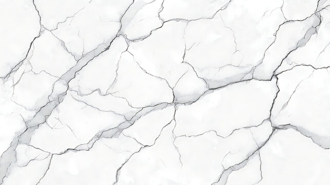 White marble surface with intricate dark grey veins texture