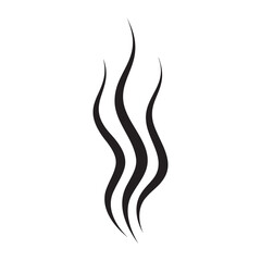 Abstract black steam or smoke rising