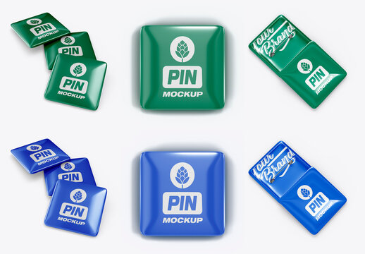 Metal Pin Mockup