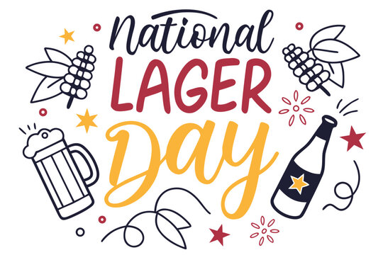 NATIONAL LAGER DAY vector illustration 