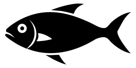Minimalist Fish Vector Illustration with Clean Lines