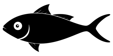 Minimalist Fish Vector Illustration with Clean Lines