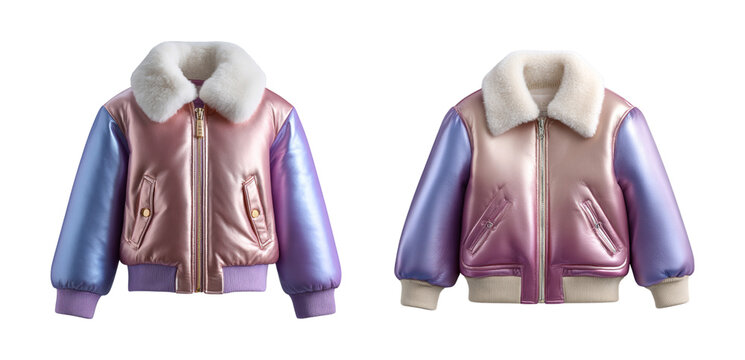 Futuristic Metallic Bomber Jacket with Iridescent Finish Fashionable Outerwear for Trendsetters Versatile Clothing Piece for Edgy and Unique Styles Stylish and Eye Catching Design