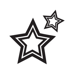 Two stylized stars, one larger than the other