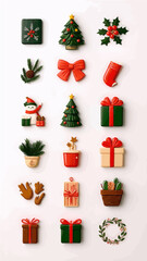 christmas icons set