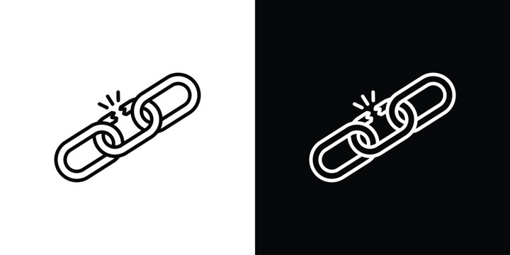 Weak icon on white background - editable stroke vector illustration eps10