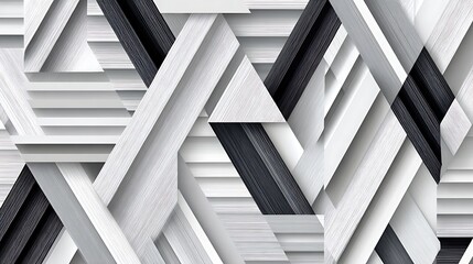 Obraz premium Minimalist Geometric Moire Pattern in Black and White for Creative Designs