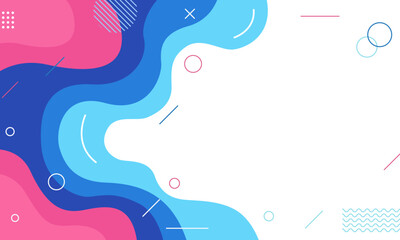 Abstract Wavy Background with Geometric Elements.