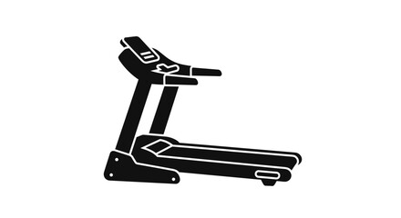 Treadmill Silhouette Icon for Fitness and Exercise.