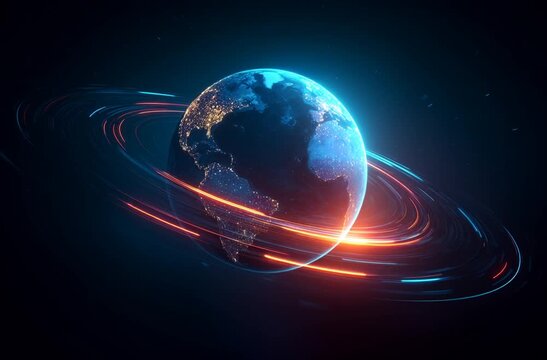 globe, earth, world, planet, map, global, business, technology, sphere, AI, space, communication, concept, vector, digital, computer, continent, network, light, internet, art, blue, illustration