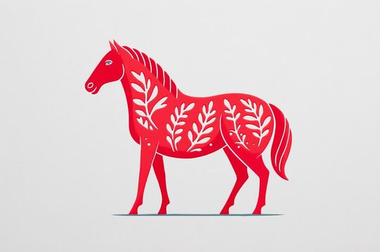 horse, animal, silhouette, farm, Horse, Red Horse, Year of the Red Horse, 2026, New Year, New Year's card, Lunar New Year, New Year's greetings, New Year's greetings, New Year's card, running
