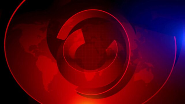 3D Breaking news template. abstract virtual screen background LOOP World Map News Intro. background is perfect for any type of news or information 3D