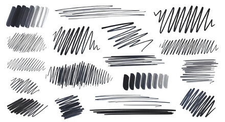 Naklejka premium Hand drawn marker line design element, doodle lines