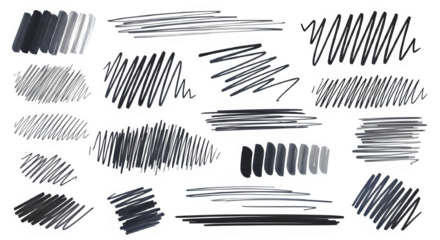 Hand drawn marker line design element, doodle lines