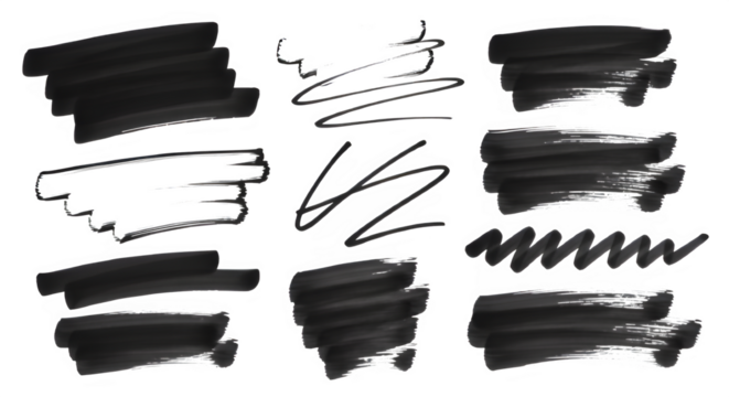 Hand drawn marker line design element, doodle lines