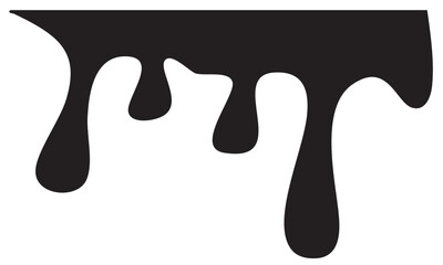 Black dripping ink, Isolated spots of paint, floating oil blots vector, ink splatter black, stain and drip illustration