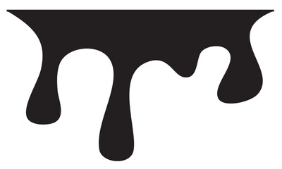 Black dripping ink, Isolated spots of paint, floating oil blots vector, ink splatter black, stain and drip illustration