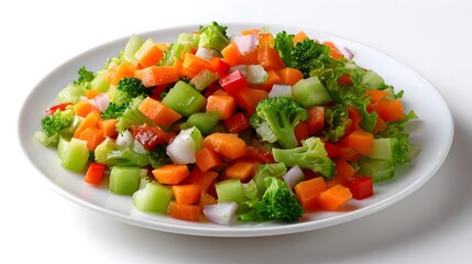 A colorful salad in a plate