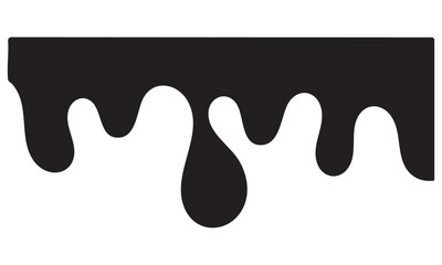 Black dripping ink, Isolated spots of paint, floating oil blots vector, ink splatter black, stain and drip illustration