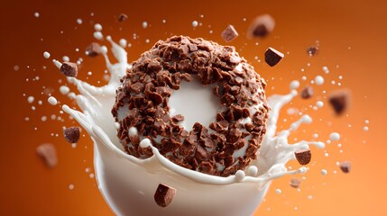 Chochos with milk splash