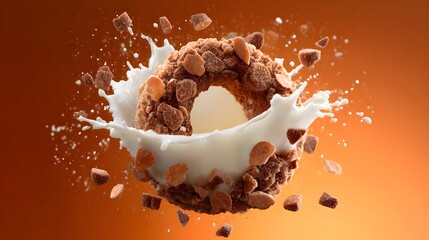 Chochos with milk splash