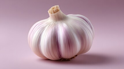 garlic isolated on pink