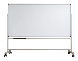Wheeled Whiteboard with Tray isolated on a transparent background
