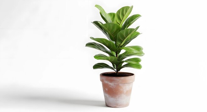 a potted plant on a white background