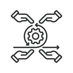 Quality assurance icon in line design. quality, assurance, agile, testing, control, improvement, process on white background vector. Quality assurance editable stroke icon