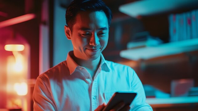 Empowered Asian CEO Leading Business Ventures - Powered by Adobe