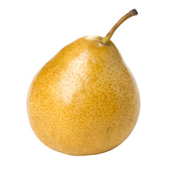 A whole custard pear isolated on a transparent background
