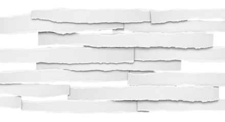 Torn Paper Edges Texture Abstract White Strips on Black Background Minimalist Design Ripped Paper Collage Art Graphic