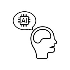 Icon a ai in finance, isolated against a clean background.