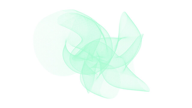 Abstract Mint Green Waveform. Flowing Digital Mesh Structure