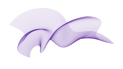 Abstract Purple Waveform. Flowing Digital Mesh Curve