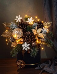 Festive holiday arrangement