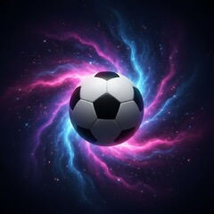 Fototapeta premium Cosmic Soccer Energy Background