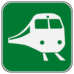 High-Speed Train Transport Sign