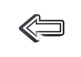 A black and white arrow pointing to the left