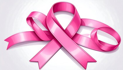 Pink Ribbon Symbolizing Breast Cancer Awareness and Support.