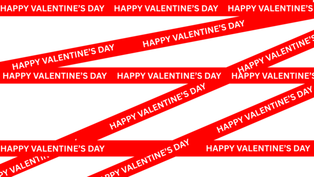 Red tape with "HAPPY VALENTINE'S DAY" printed on it.