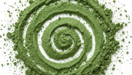 Vibrant green holi powder swirl for festival of colors celebration, artistic colorful pattern, traditional holi festive decor