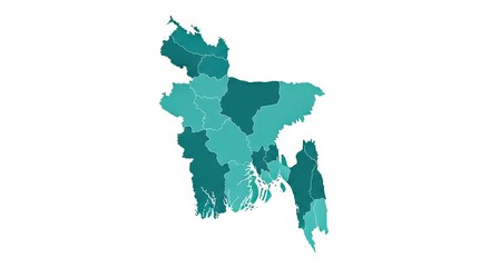 Map of bangladesh with administrative divisions
