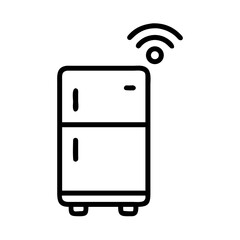 Smart fridge with modern design, showcasing sleek lines and advanced technology, ideal for contemporary kitchens, featuring energy-efficient features and innovative storage solutions