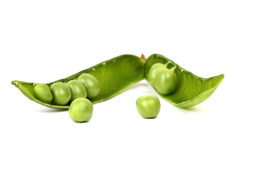 Green peas in closeup